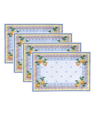 Подставки под тарелки Capri Lemon, набор из 4 шт, 13" x 19"