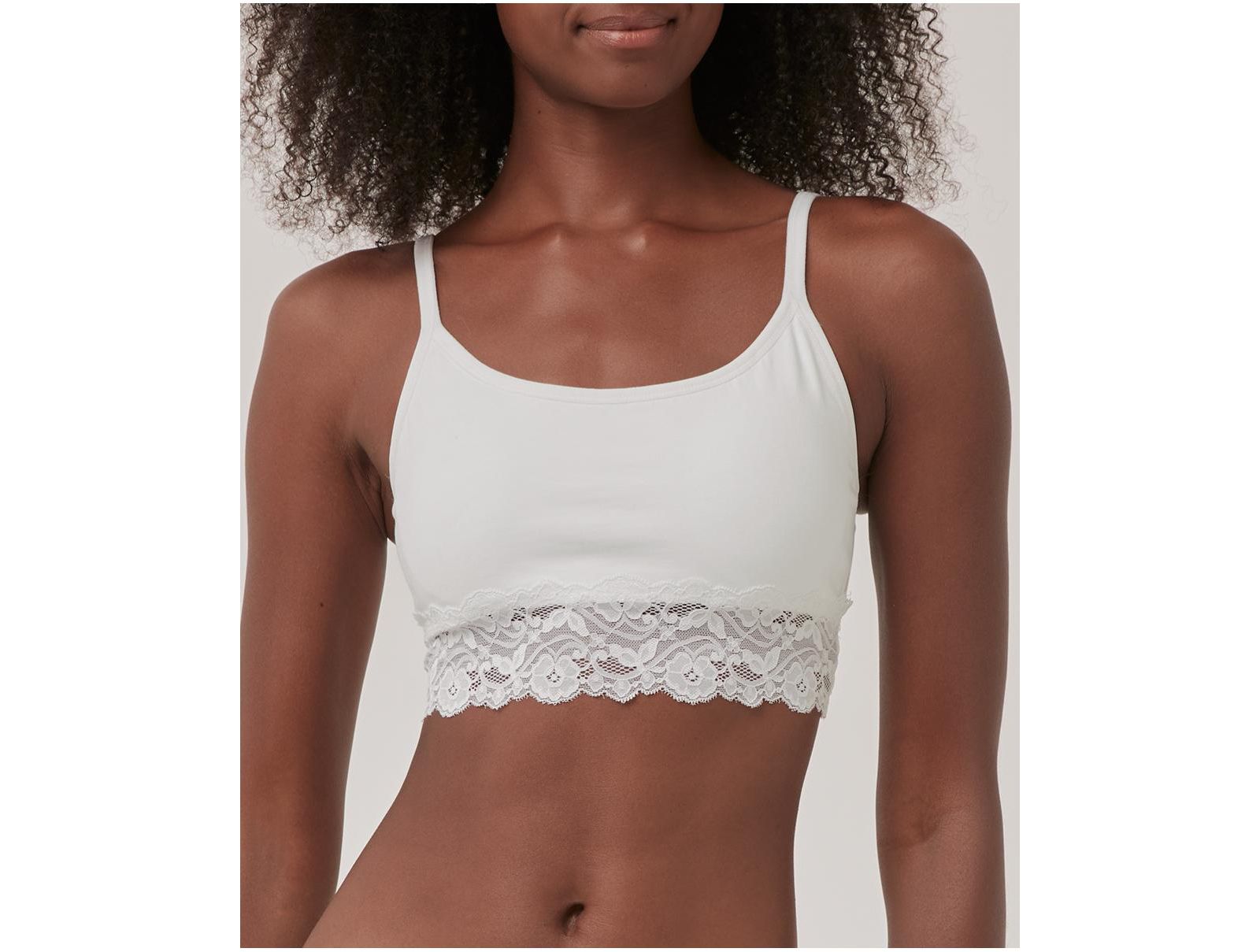 Pact Women's Cotton Lace Smooth Cup Bralette