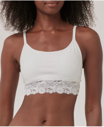 Pact Women's Cotton Lace Smooth Cup Bralette