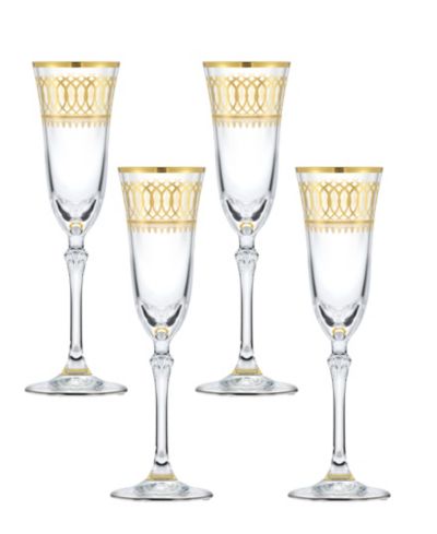 Набор бокалов Lorren Home Trends Gold-Tone, 4 шт.