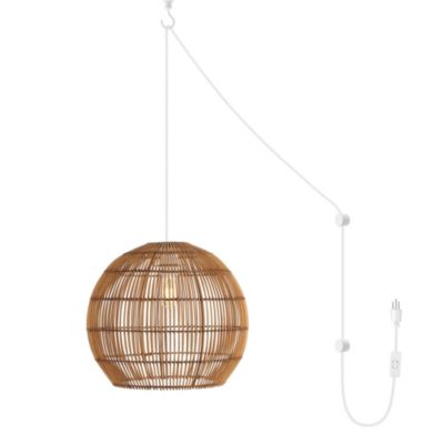 Подвесной светильник Jonathan Y Raya Farmhouse Coastal Rattan LED