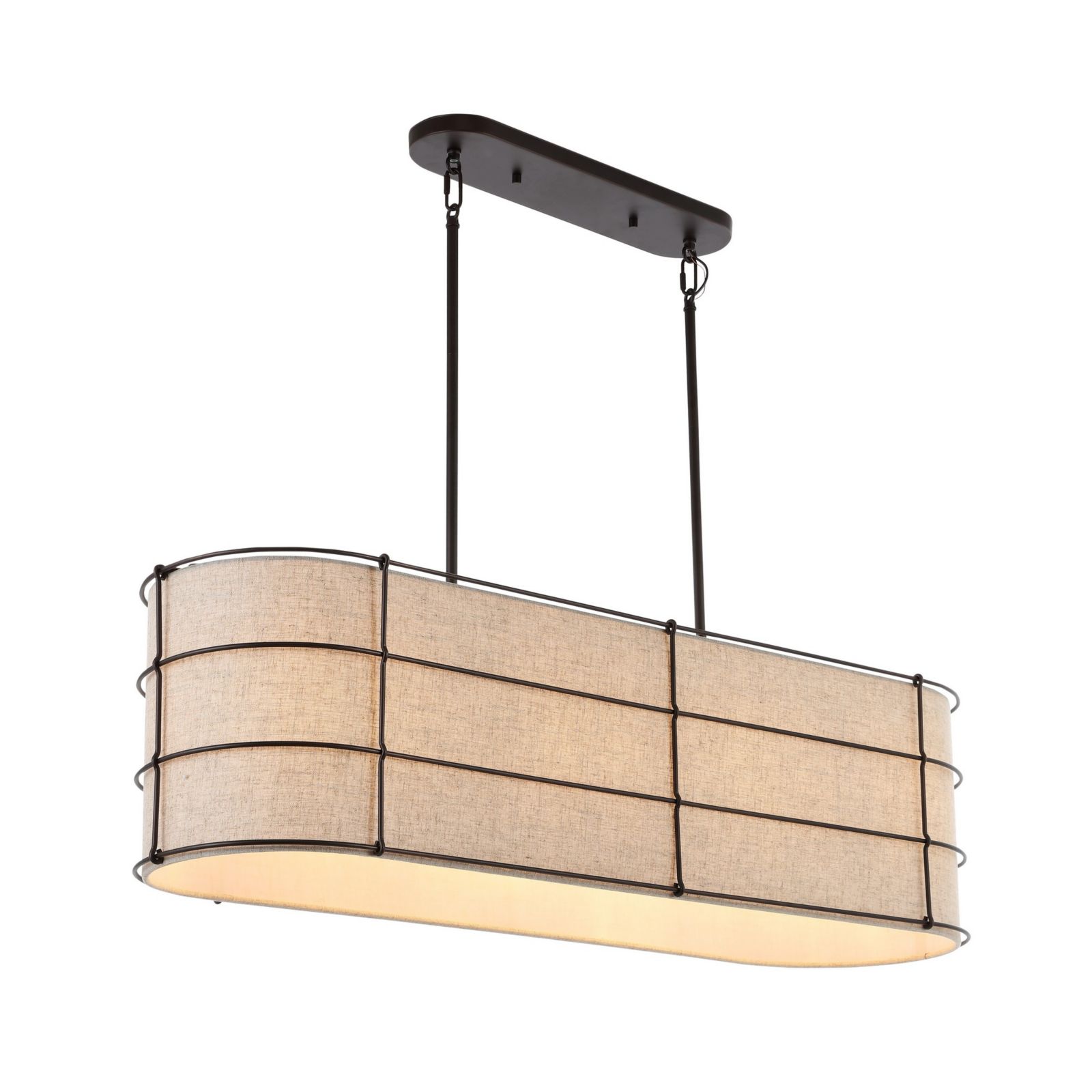 Chadwick Rustic Farmhouse Iron Linear LED Pendant
