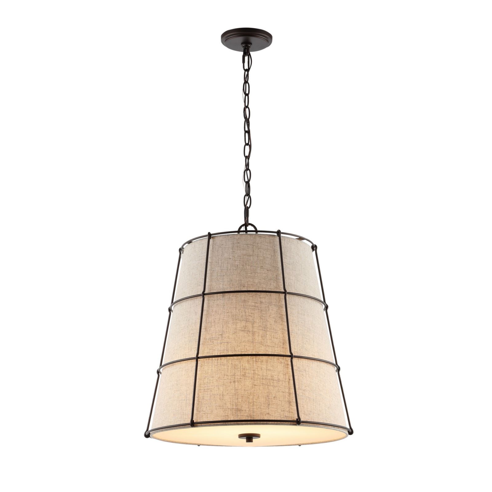 Silas Rustic Farmhouse LED Flush Mount