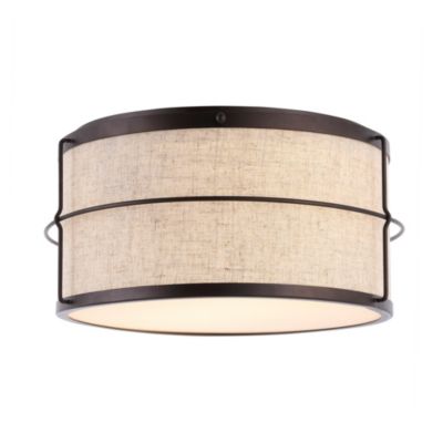 Evan Rustic Farmhouse Iron LED Flush Mount