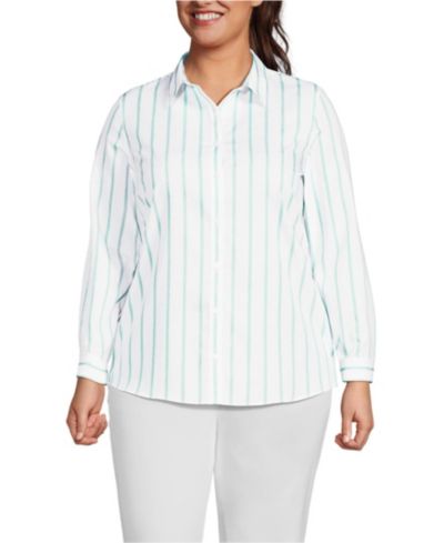 Рубашка Lands' End Plus Size No Iron Button Front