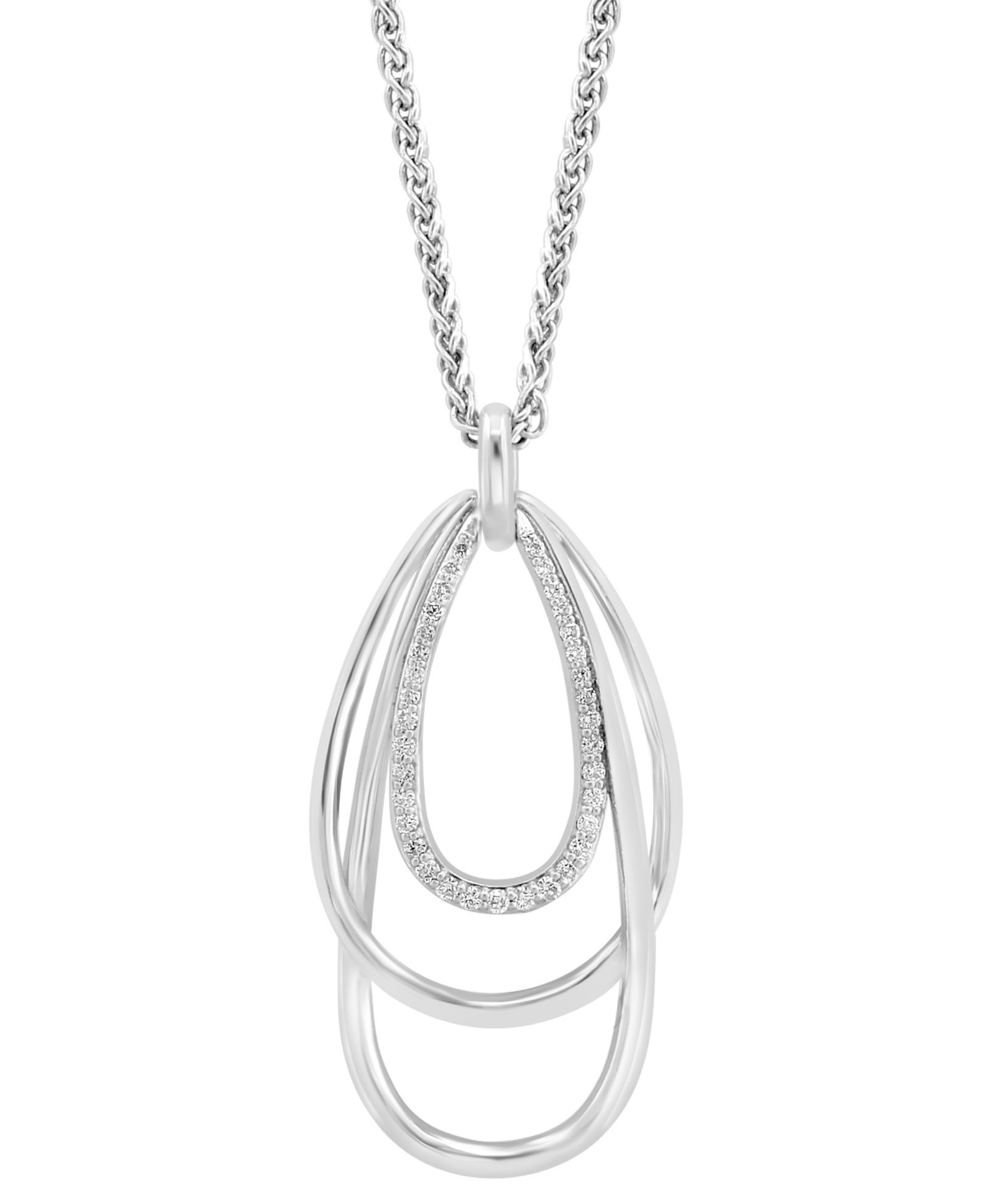 EFFY® Подвеска Diamond Multi Orbital 18" в стерлинговом серебре (1/4 ct. t.w.)