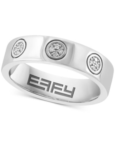 Кольцо EFFY® Diamond Mini Cluster Band (1/20 ct. t.w.) в серебре Sterling Silver