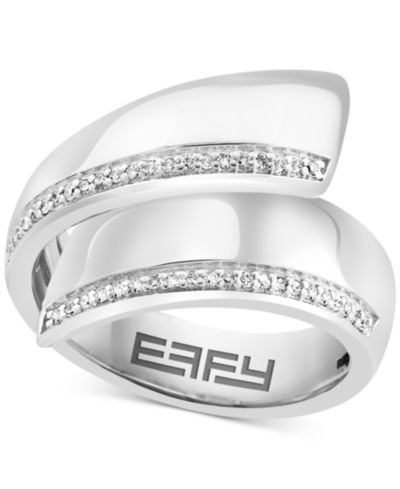 Кольцо EFFY® Diamond Wide Bypass в Sterling Silver