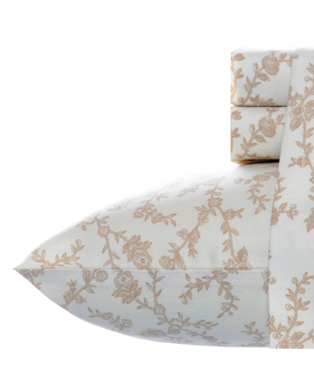 Laura Ashley хлопковый фланелевый комплект постельного белья, 4 Piece, Full