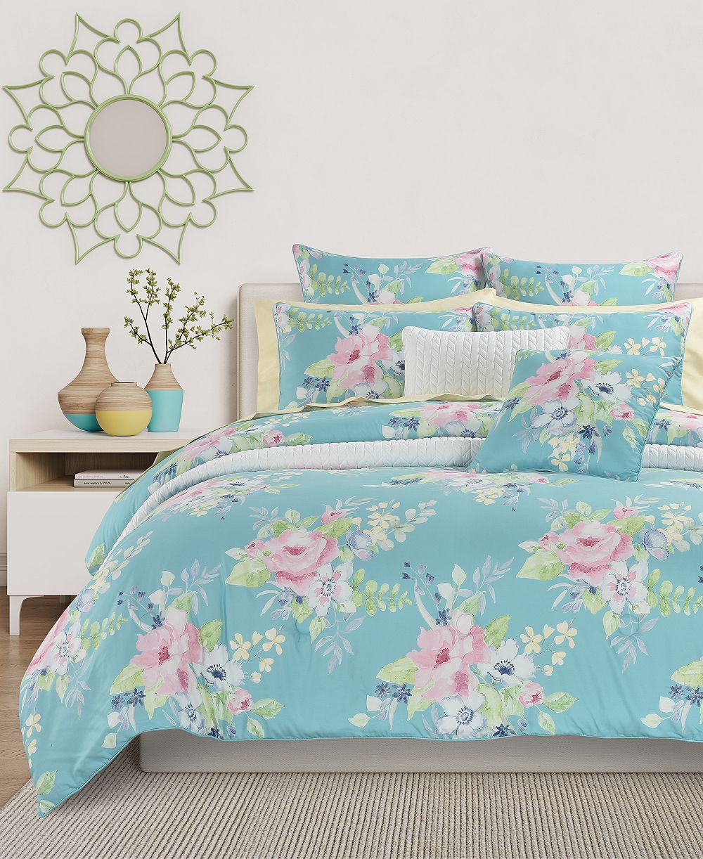 Комплект J by J Queen Esme Floral 3-Pc Comforter Set, Full/Queen