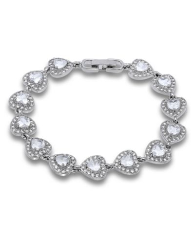 Браслет с сердечком и кольцом из кубического циркония от Macy's