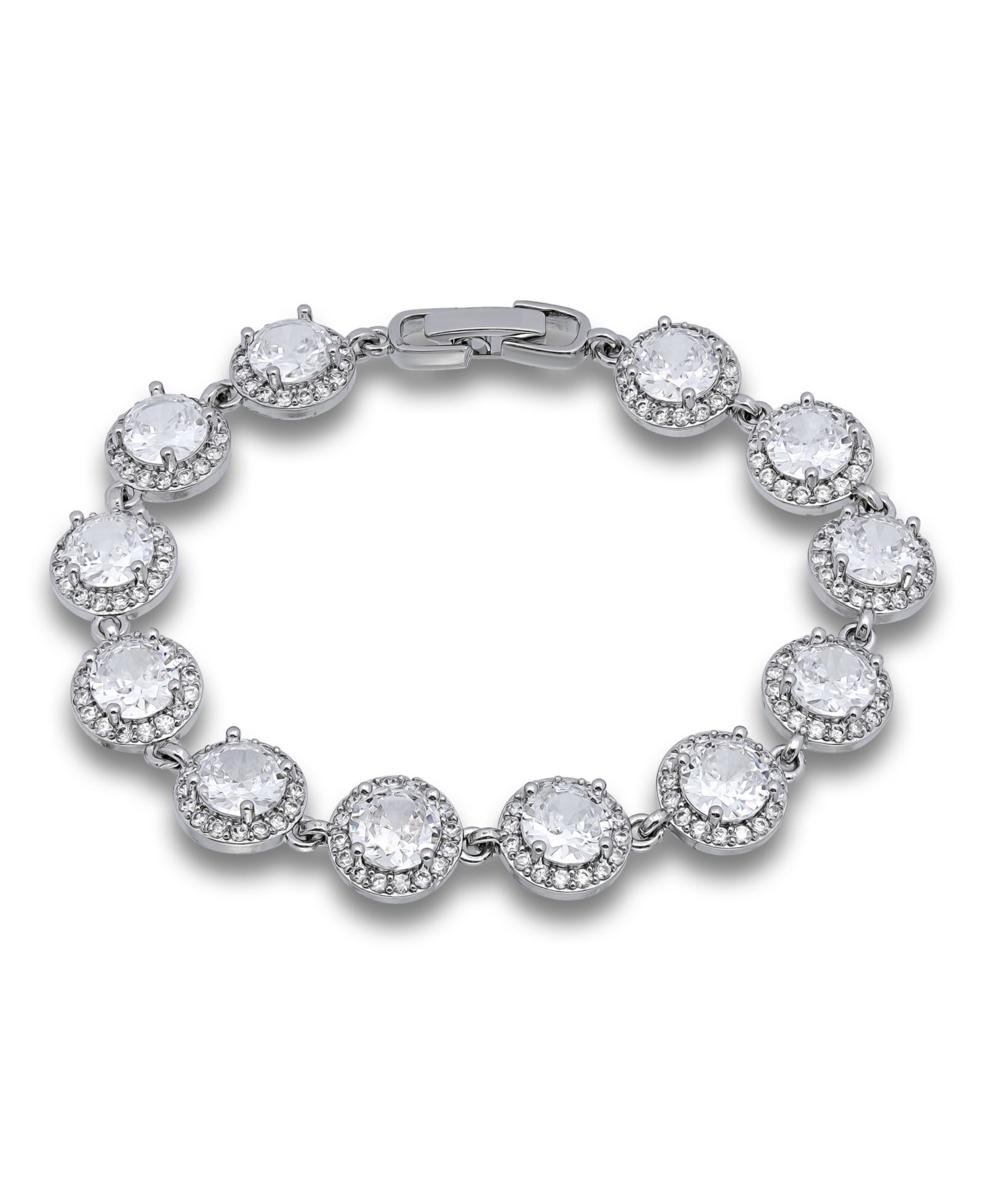 Браслет Macy's Cubic Zirconia Round Halo Link