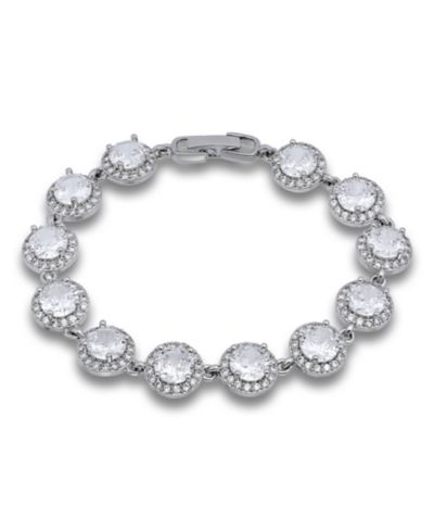 Браслет Macy's Cubic Zirconia Round Halo Link
