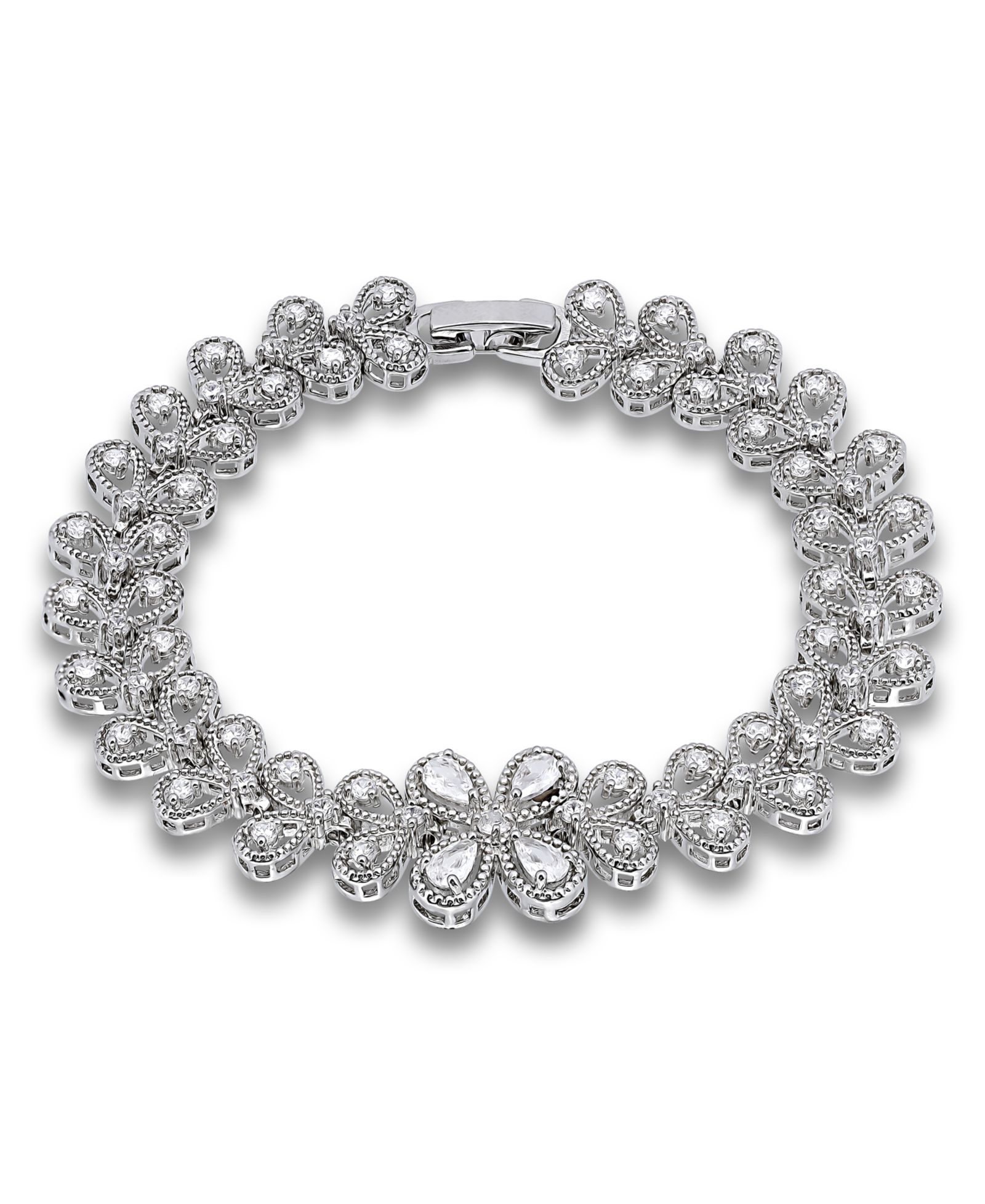 Браслет Macy's Cubic Zirconia Leaf Design