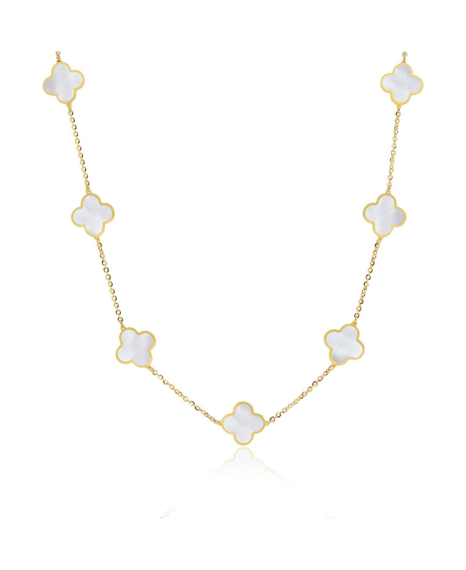 The Lovery ожерелье Clover 14K Gold, Small Mother of Pearl