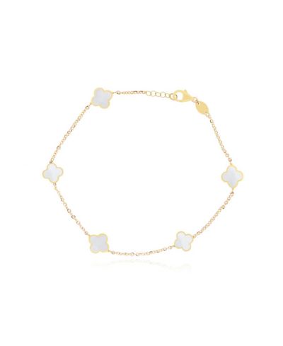 The Lovery Mini Mother of Pearl Clover Bracelet