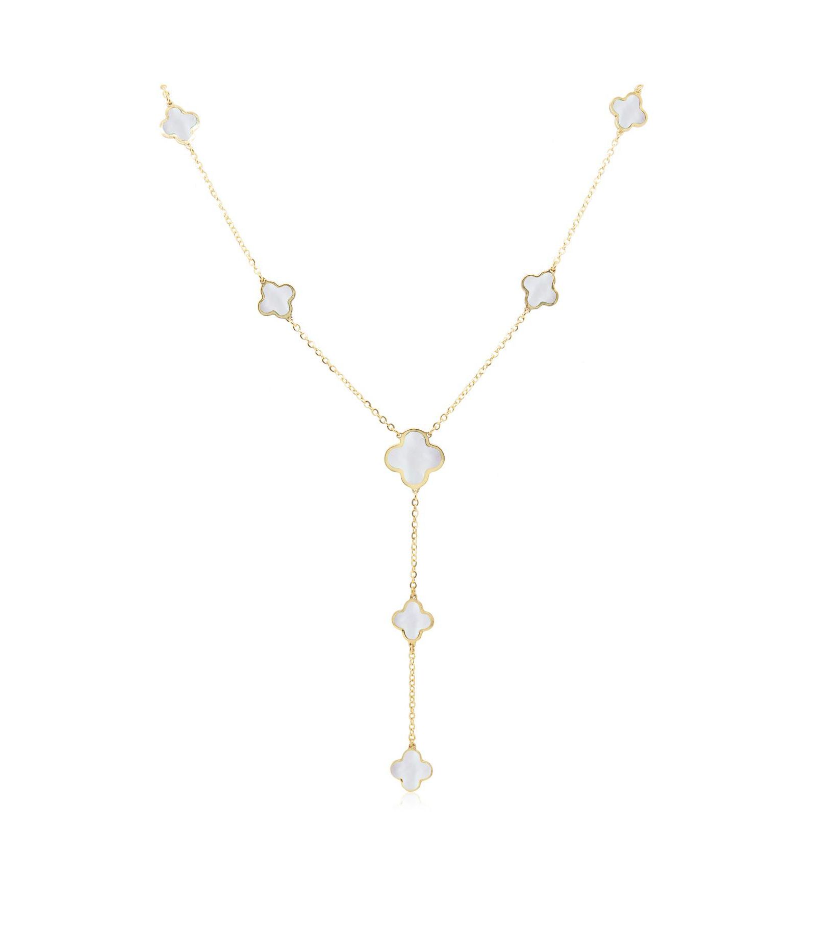 Ожерелье The Lovery Mother of Pearl Clover Station Lariat