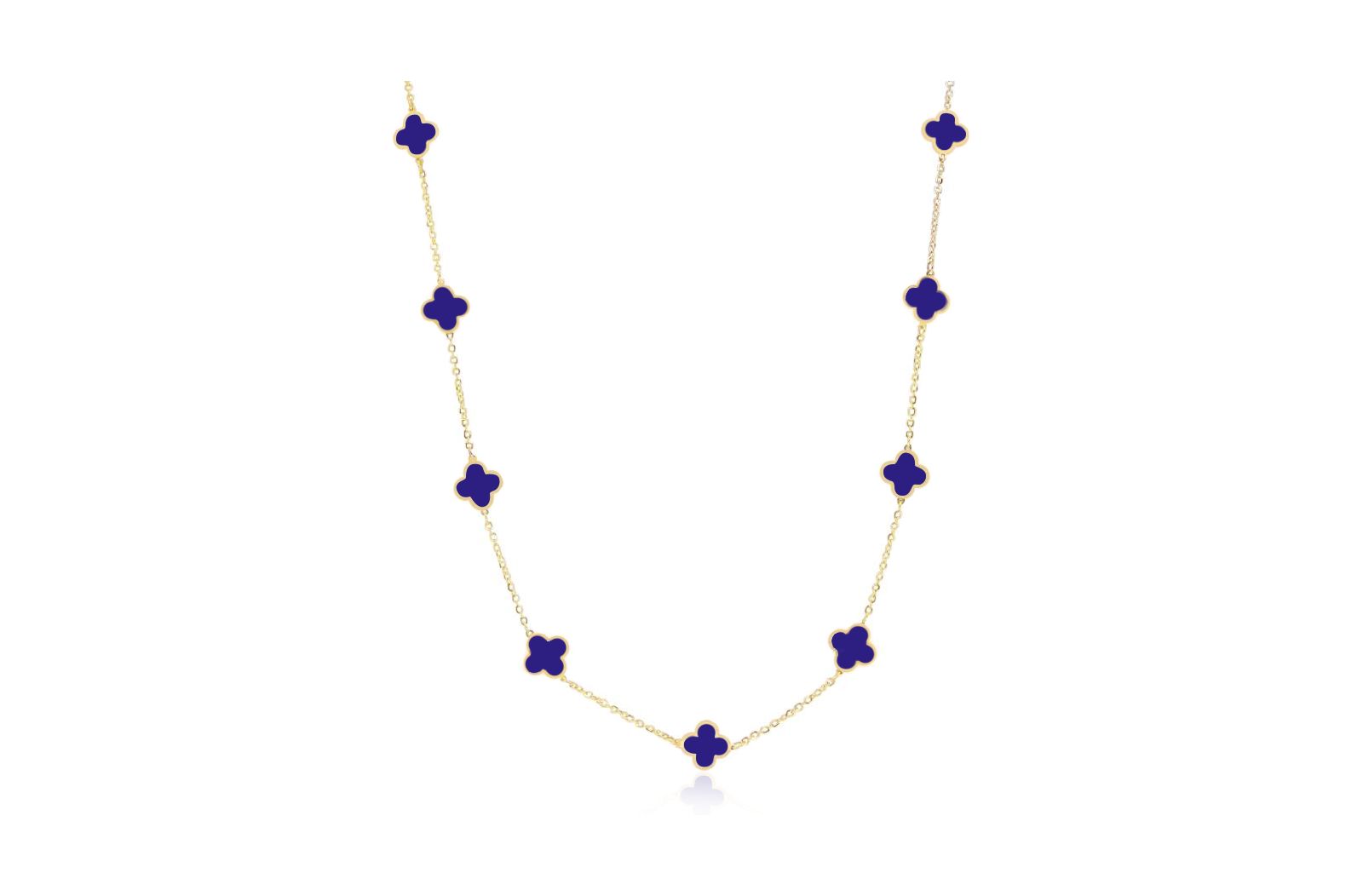 The Lovery ожерелье Mini Lapis Clover, 14K Yellow Gold