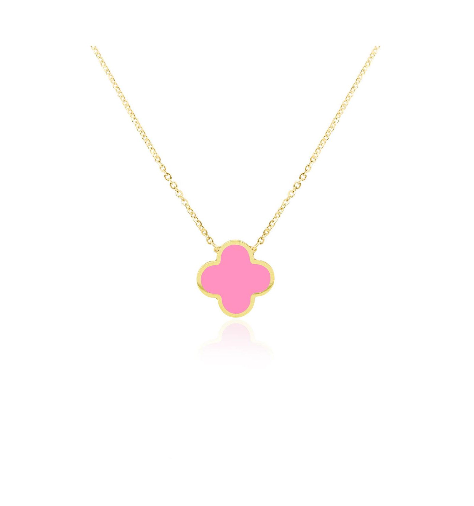 The Lovery Extra Bubblegum Single Clover Necklace ожерелье