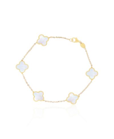 The Lovery Mother of Pearl Clover Bracelet