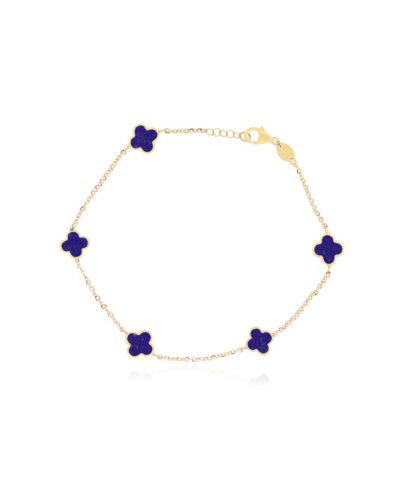 Браслет The Lovery Mini Lapis Clover 14K Gold