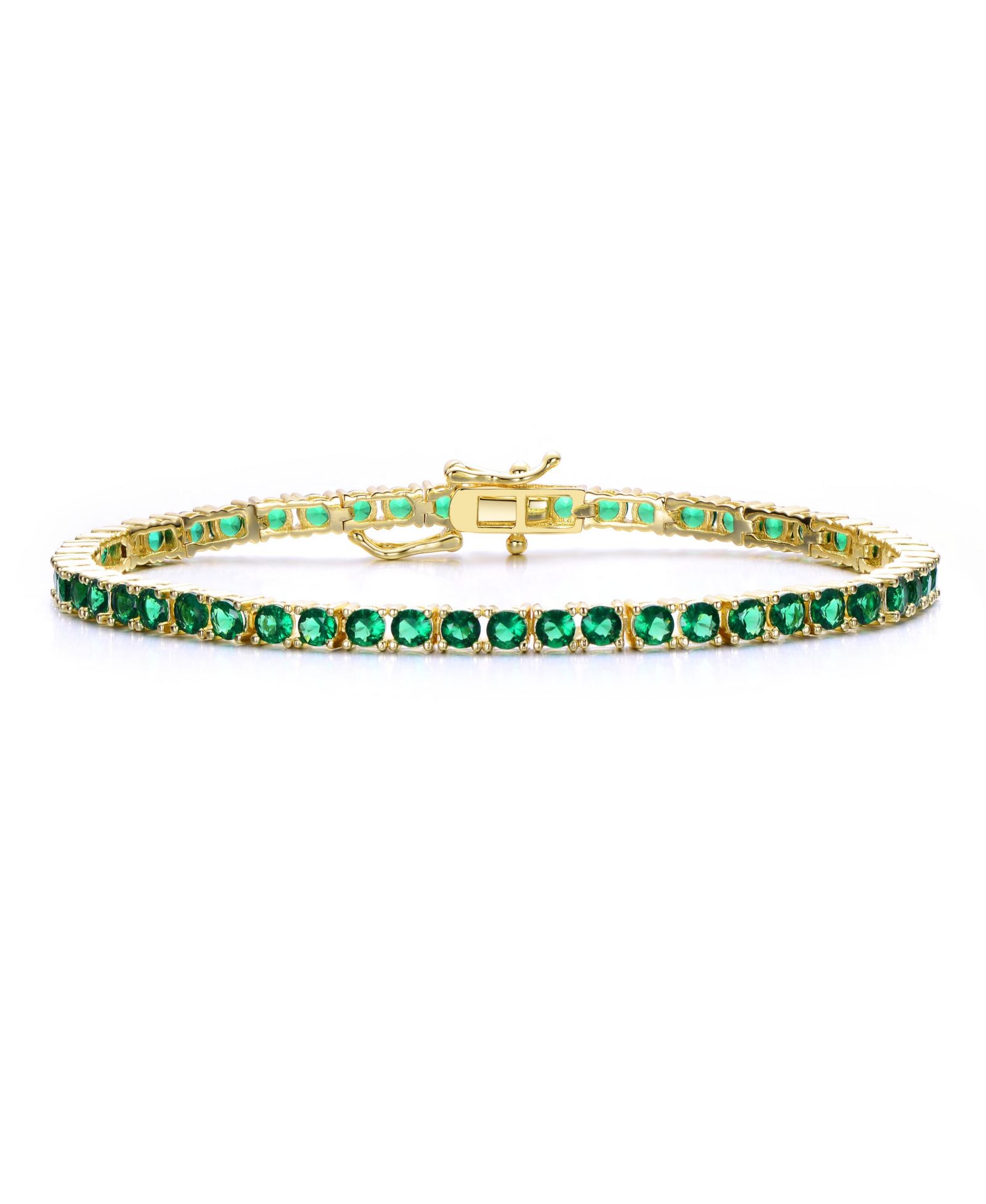 Rachel Glauber Minimalist 3MM Vibrant Cubic Zirconia Slim Tennis Bracelet