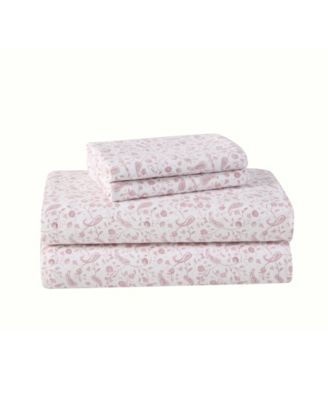 Laura Ashley комплект постельного белья из хлопкового фланели Paisley Prance, 3 шт., Twin