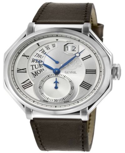 GV2 by Gevril Men's Swiss Made Marchese Swiss Quartz Italian Leather Strap Watch
