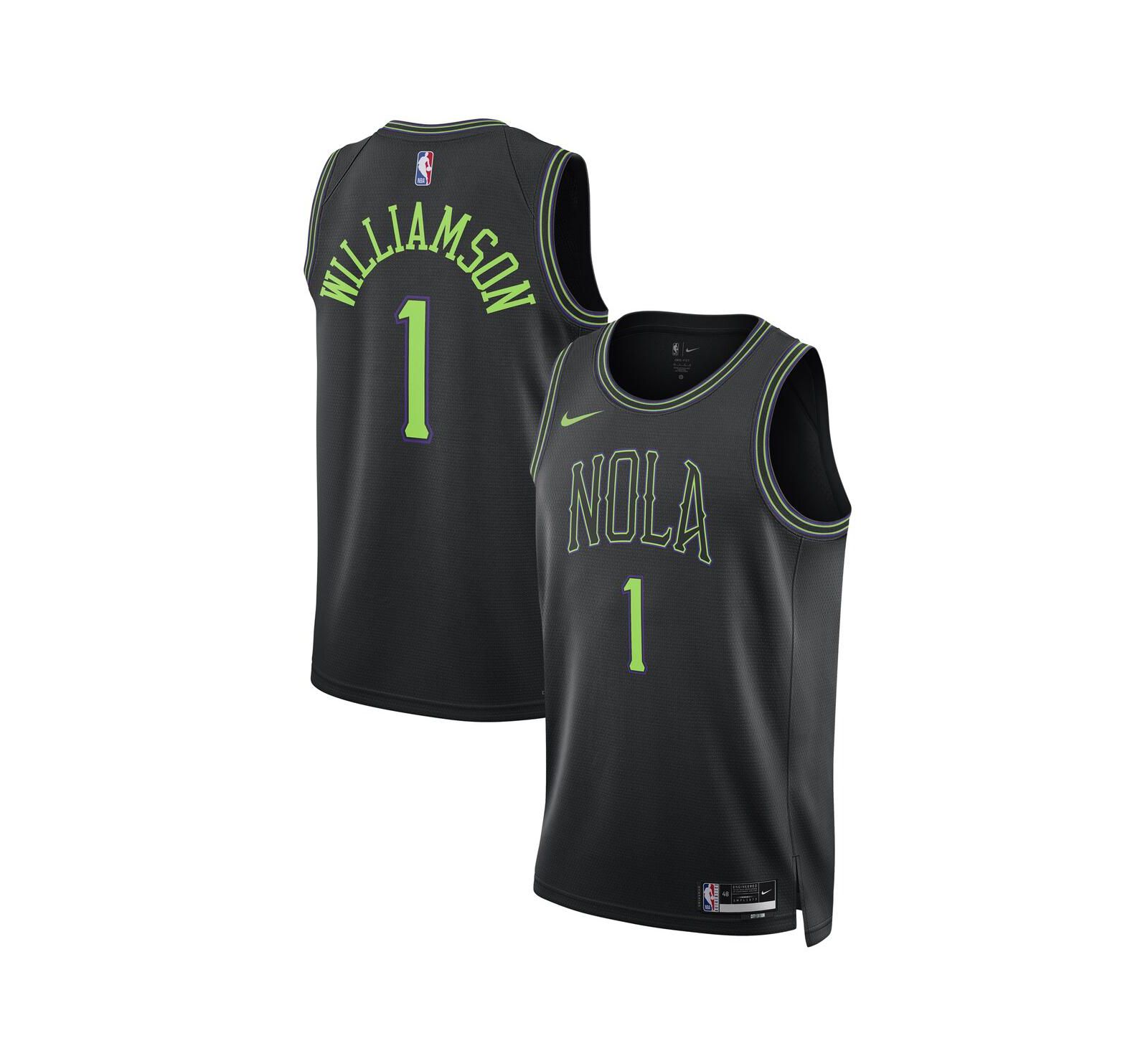 Мужская и женская джерси Nike Zion Williamson Black New Orleans Pelicans 2023/24 Swingman - City Edition