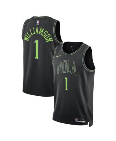 Мужская и женская джерси Nike Zion Williamson Black New Orleans Pelicans 2023/24 Swingman - City Edition