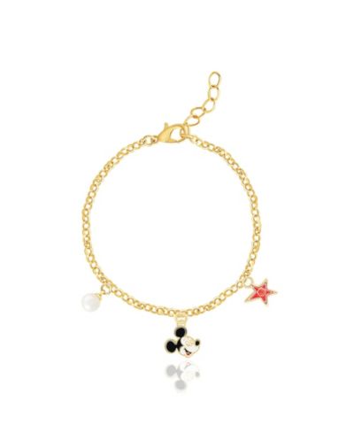 Disney Mickey Mouse браслет-шарм 6.5" + 1" - Official License Gold Plated 100th Anniversary Limited Edition