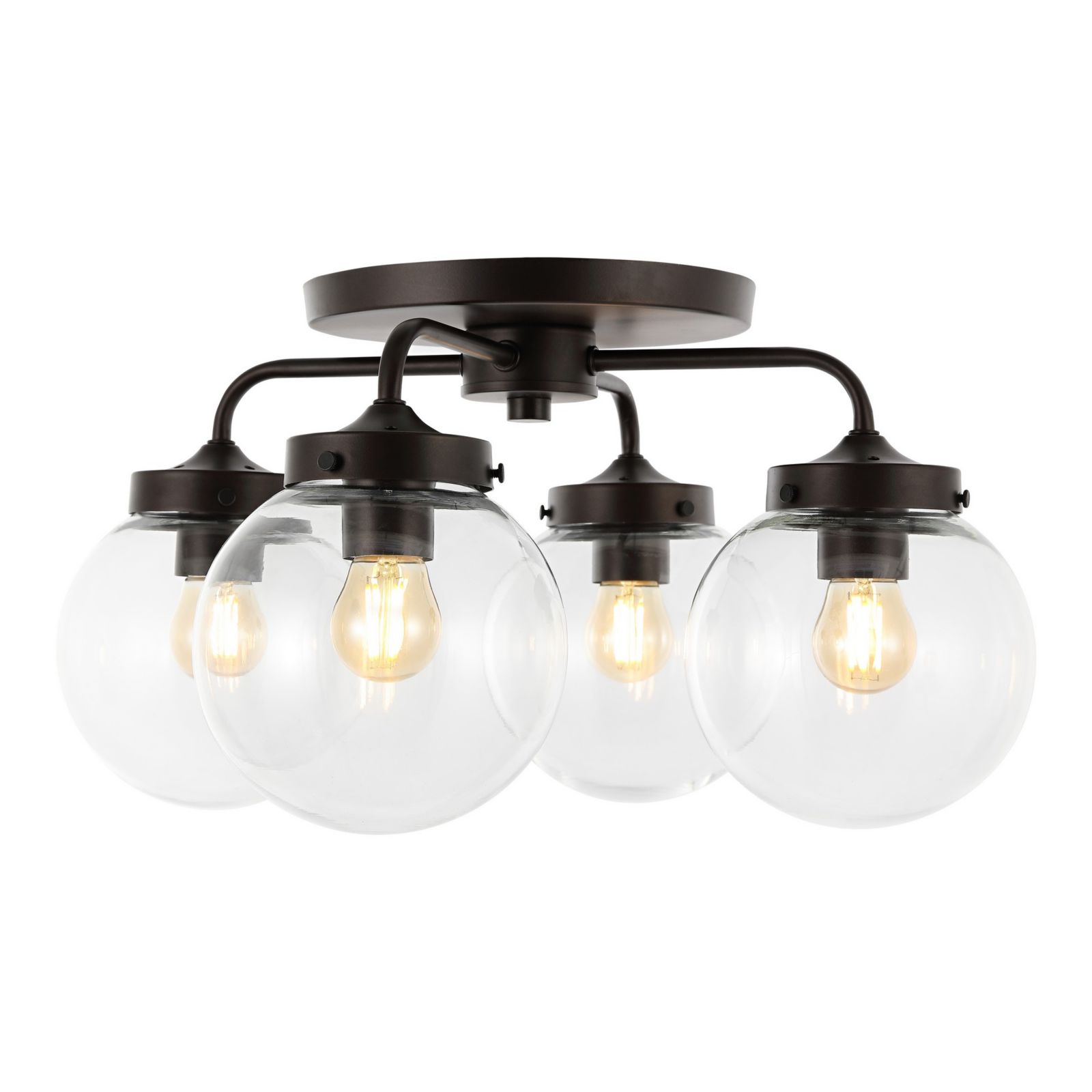 Потолочный светильник Piper Farmhouse Rustic Iron/Glass LED Semi Flush Mount