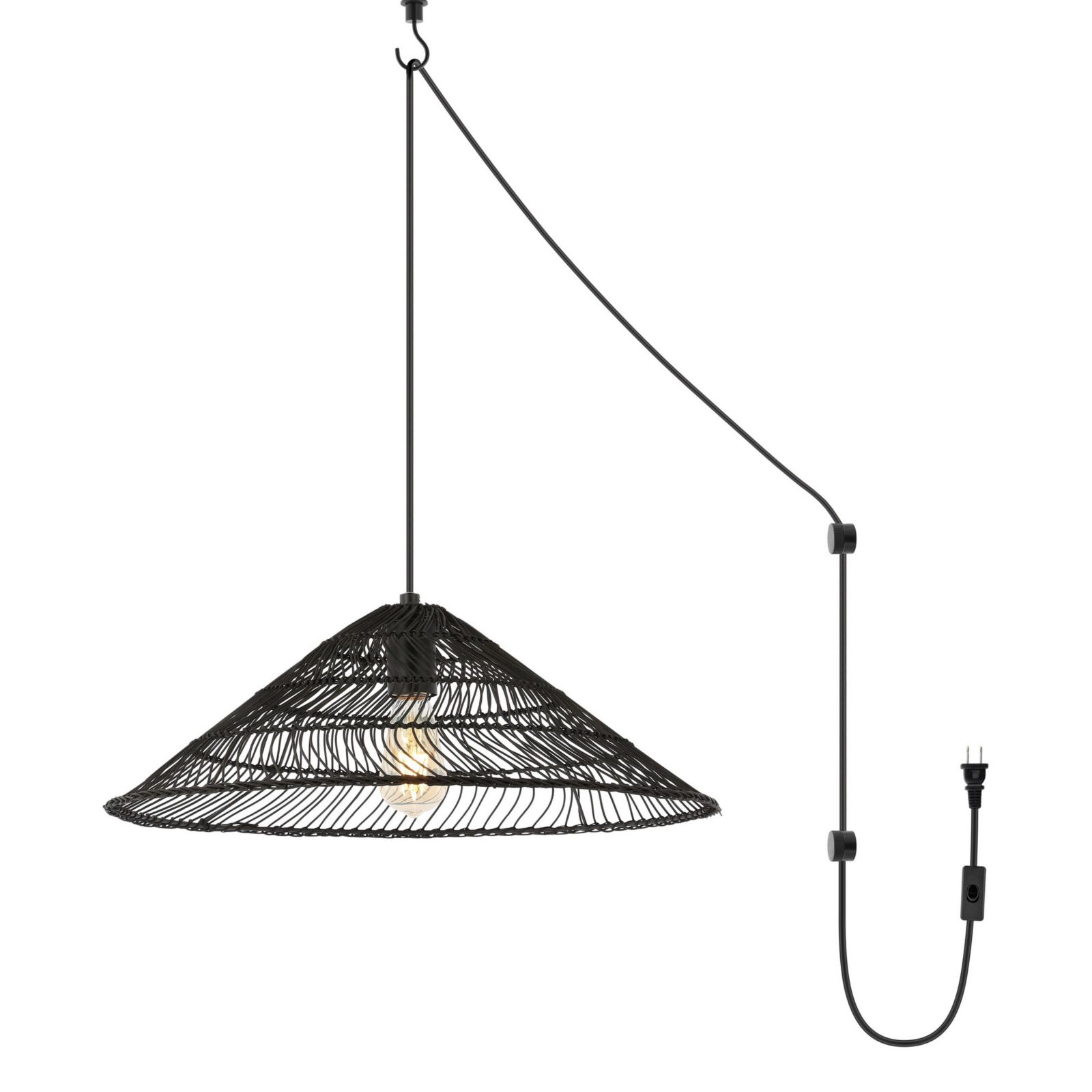 Jonathan Y Подвесной потолочный светильник Nova Farmhouse Coastal Rattan LED