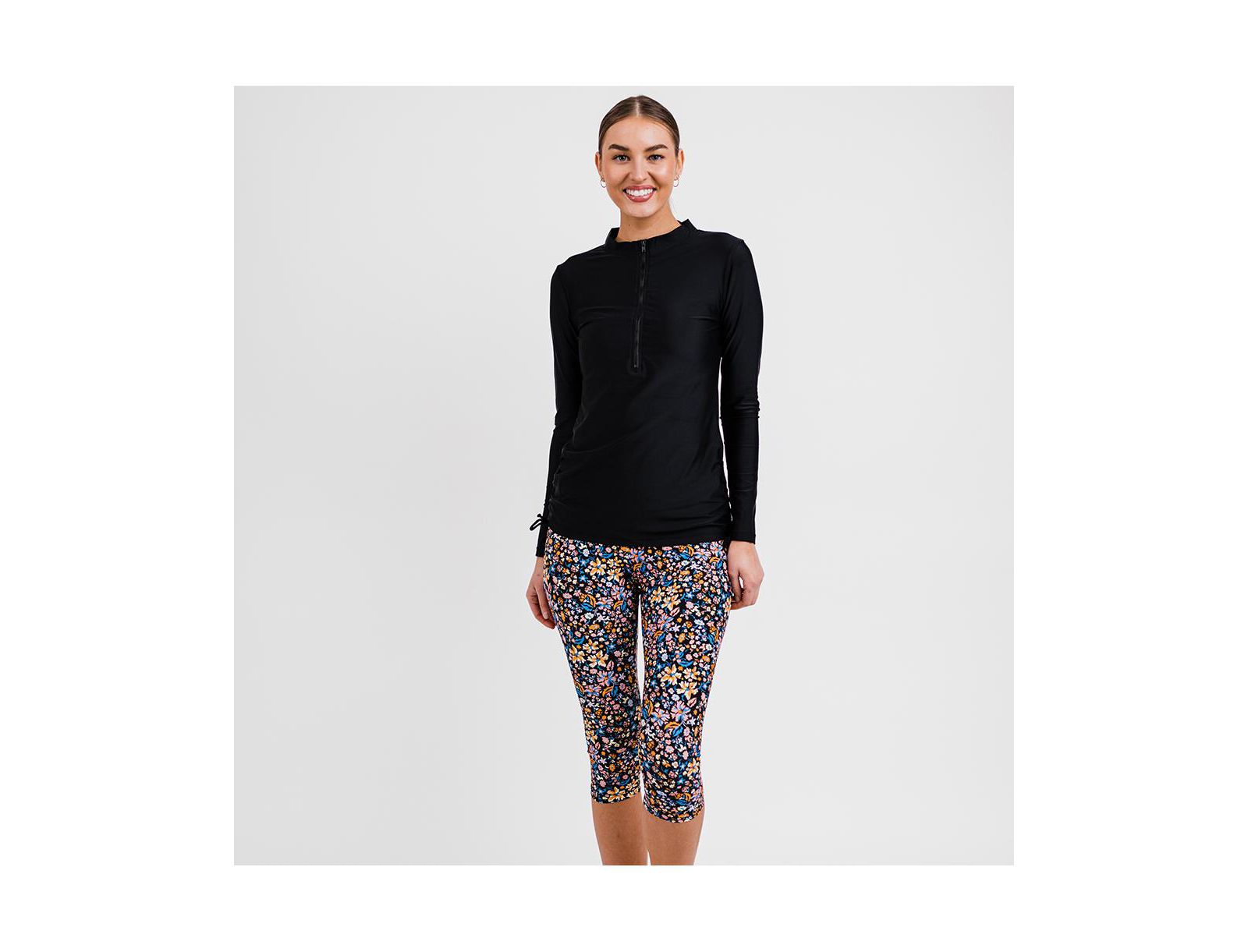 Calypsa Women's Half-Zip Nora Swim Top
