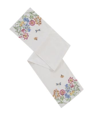Lenox Butterfly Meadow Garden Embroidered Runner