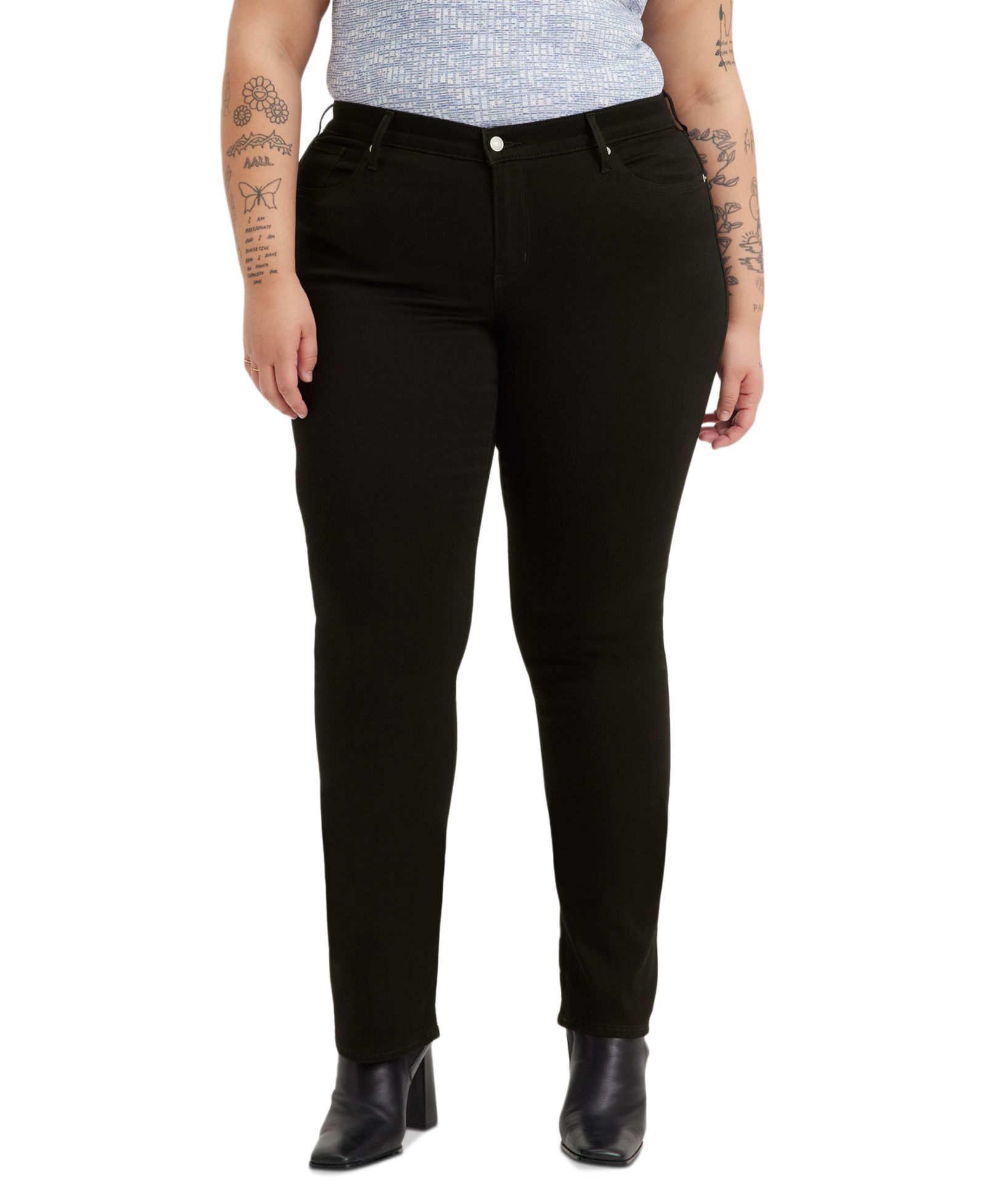 Levi's® Trendy Plus Size 314 Mid-Rise Shaping Straight-Leg Jeans
