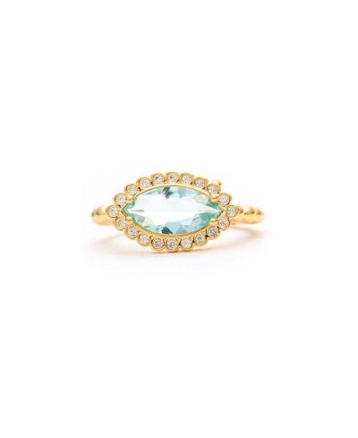 Кольцо Rivka Friedman London Blue Crystal East West