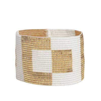 Gold and White Checkered