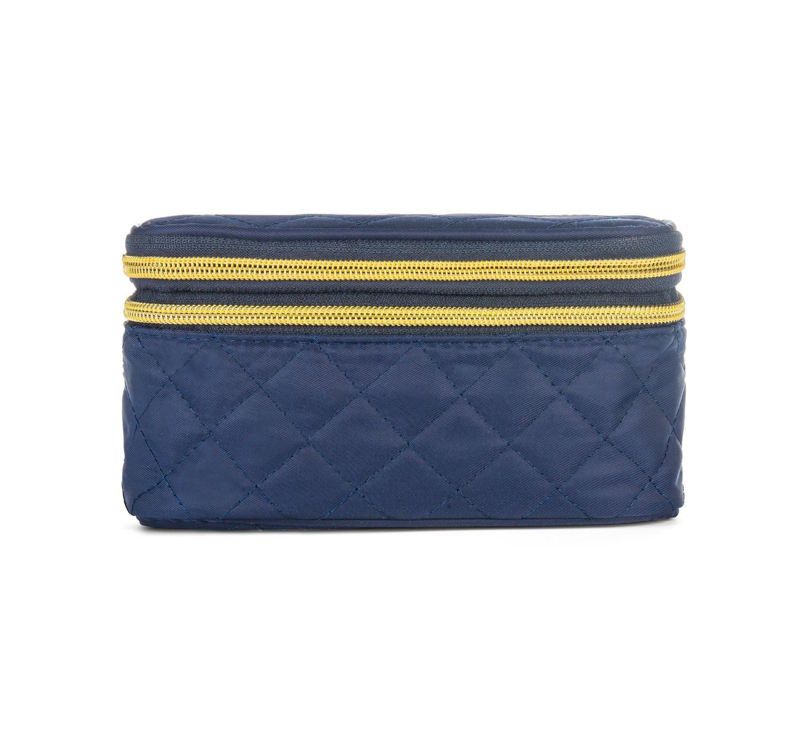 Ms. Jetsetter Quilted Travel Makeup Case & Brush Set