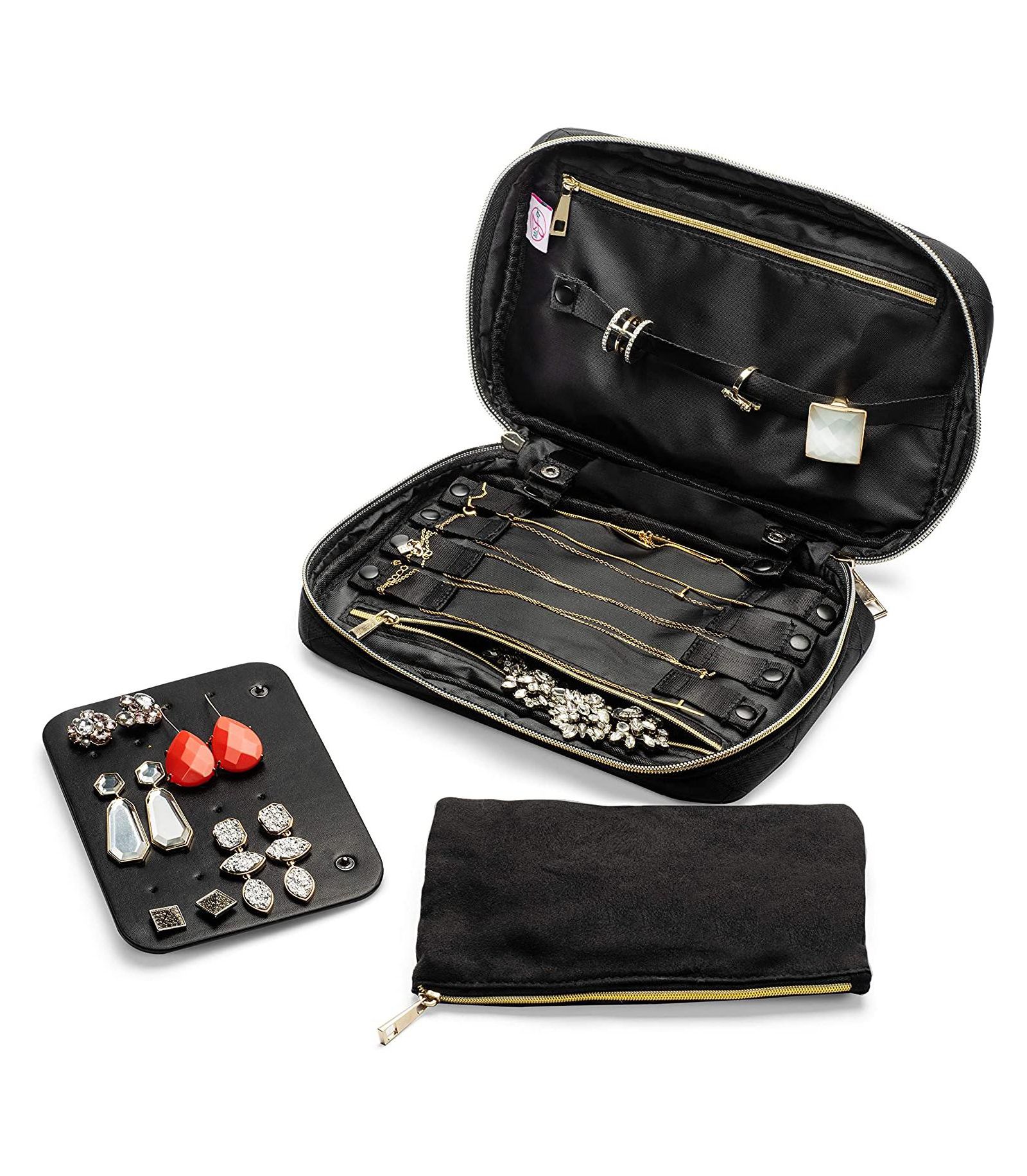Ms. Jetsetter Quilted Travel Jewelry Organizer Set