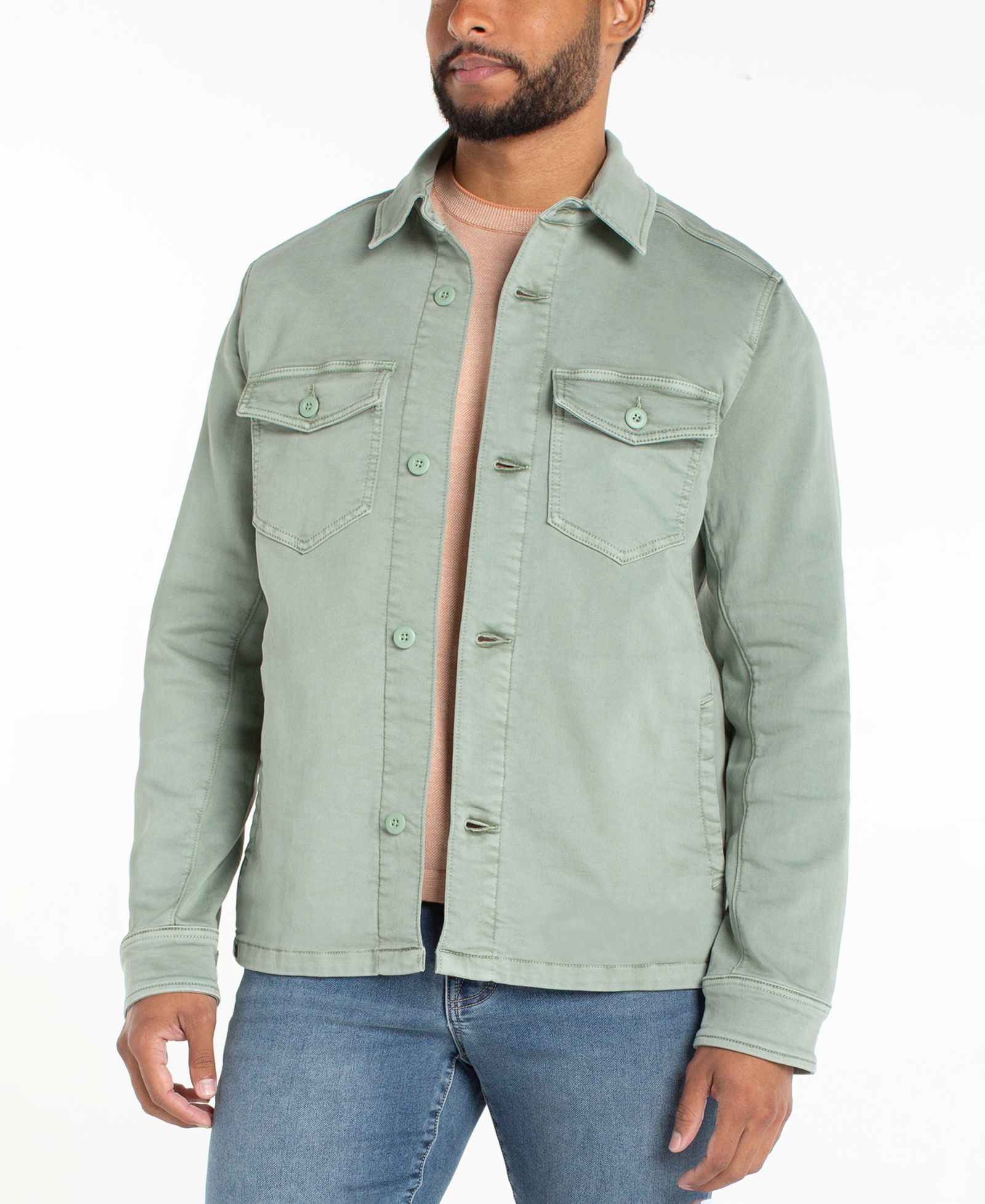 Liverpool Los Angeles Men's Collared Shirt Jacket