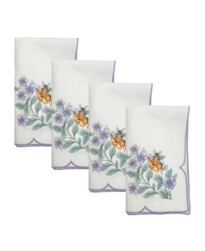 Lenox Butterfly Meadow Flutter тканевые салфетки, набор 4 шт., 19" x 19"
