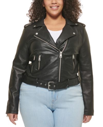 Levi's Plus Size Кожаная куртка Motorcycle