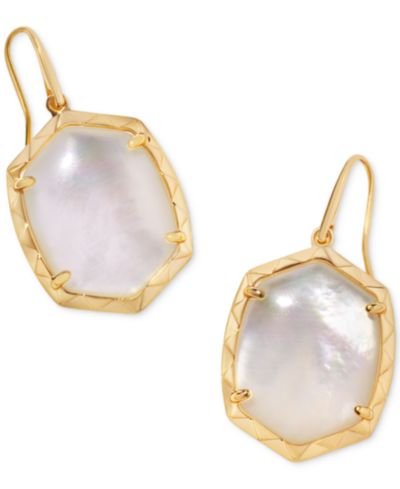 Kendra Scott Imitation Pearl 14k Gold Plated Over Brass Daphne Drop Earrings