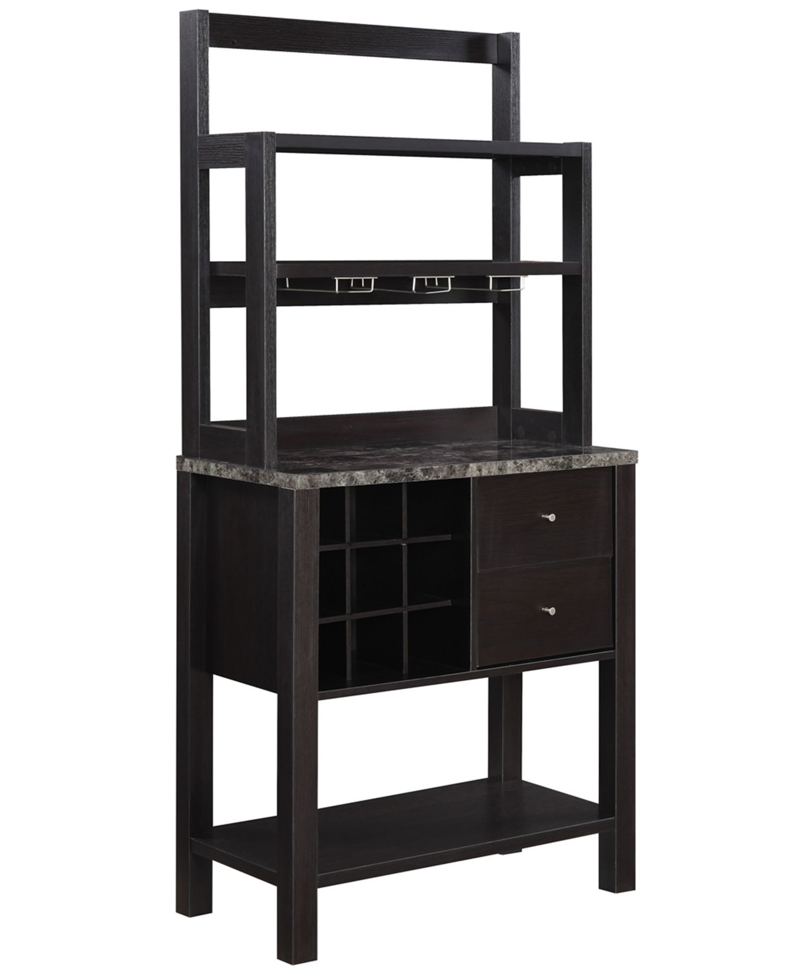 Convenience Concepts Newport 31" Medium Density Fiberboard (MDF) 2 Drawer Serving Bar