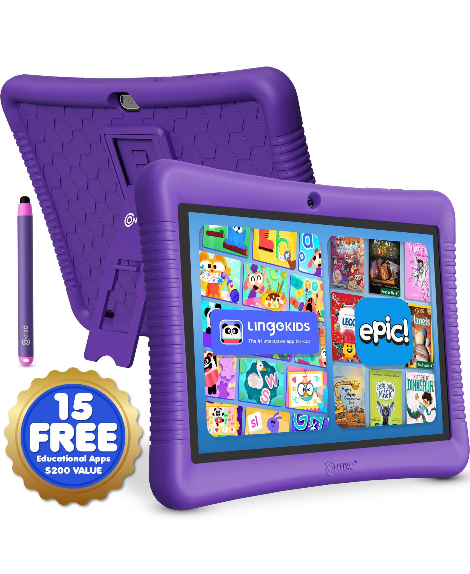 Планшет Contixo 10" Kids с Android 32GB и защитным чехлом