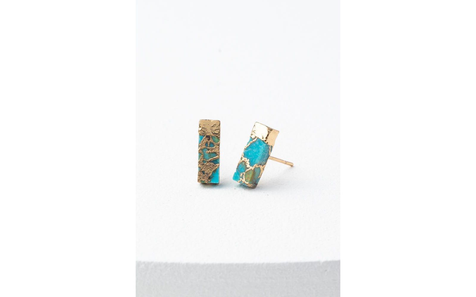 Серьги-гвоздики Starfish Project Brayden Turquoise Studs