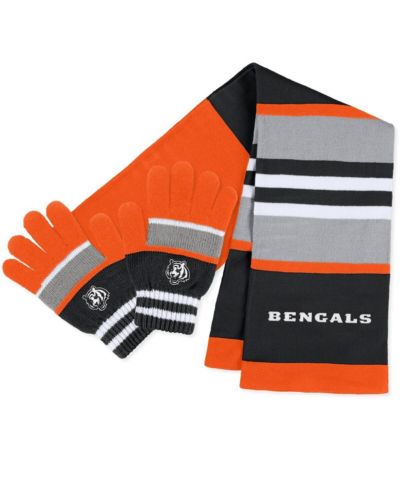 Women's WEAR by Erin Andrews Cincinnati Bengals Stripe Glove and Scarf Set