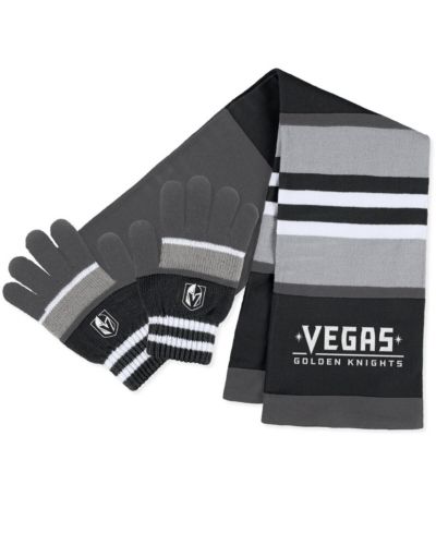 Женский комплект WEAR by Erin Andrews: перчатка и шарф Vegas Golden Knights Stripe