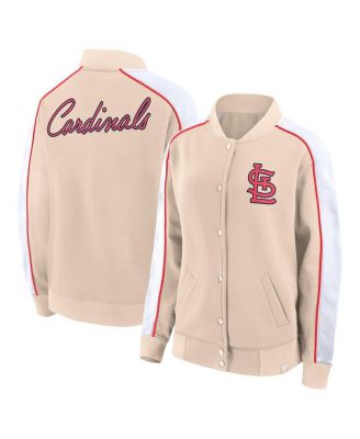 Женская куртка Fanatics St. Louis Cardinals Luxe Lounge на молнии, бежевая